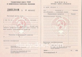 Диплом училища ссср в Березниках